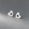 MODIAN Genuine 925 Sterling Silver Cute Layering Heart Stud Earrings For Women 4 Color Delicate Enamel Ear Studs Fine Jewelry