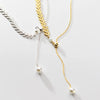 MODIAN Gold Color Wheat Ears Pearl Pendant Necklace for Women 925 Sterling Silver Luxury Wedding Necklace Fine Jewelry