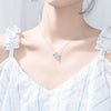MODIAN 925 Sterling Silver Necklace Pendants Jewelry For Women With Chain Luxurious Mermai Crystal Stone Accessories