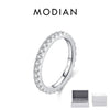 MODIAN Luxury D Color Moissanite Band Stackable Ring For Women Real 925 Sterling Silver Wedding Jewelry With Exquisite Box Gift