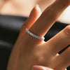 MODIAN Luxury D Color Moissanite Band Stackable Ring For Women Real 925 Sterling Silver Wedding Jewelry With Exquisite Box Gift