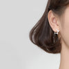 MODIAN Minimalism Irregular Star Hoop Earring for Women  925 Sterling Silver Anti-Allergy Earring Fine Jewelry Girl Gift