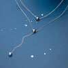 MODIAN Minimalism Three Layer Beads Y-Shape Necklace for Women 925 Sterling Silver Link Chain Necklace Fine Jewelry 2020 New