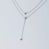 MODIAN Minimalism Three Layer Beads Y-Shape Necklace for Women 925 Sterling Silver Link Chain Necklace Fine Jewelry 2020 New