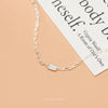 MODIAN Minimalist Oval Pendant Necklace for Women 925 Sterling Silver Geometric Link Chain Necklace Fine Jewelry Accessories
