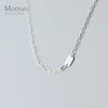 MODIAN Minimalist Oval Pendant Necklace for Women 925 Sterling Silver Geometric Link Chain Necklace Fine Jewelry Accessories