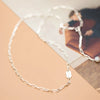MODIAN Minimalist Oval Pendant Necklace for Women 925 Sterling Silver Geometric Link Chain Necklace Fine Jewelry Accessories