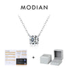 MODIAN Moissanite Pendant Necklace D Color 0.8CT Lab Diamond For Women Wedding Engagement 925 Sterling Silver Fine Jewelry Gift
