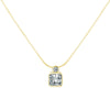 MODIAN New Dazzling Clear CZ Pendant 925 Sterling Silver Luxury Square Snake Chain Necklace For Women Wedding Gold Fine Jewelry