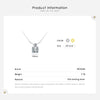 MODIAN New Dazzling Clear CZ Pendant 925 Sterling Silver Luxury Square Snake Chain Necklace For Women Wedding Gold Fine Jewelry