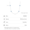 MODIAN New Design 925 Sterling Silver Sparkling Lucky Blue Eyes Pendant Necklace Neck Chain For Women Birthday Anniversary Gift