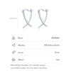 MODIAN Pure 925 Sterling Silver Simple Cross Line Ear Buckles Sense Of Design Hoop Earrings For Women Fine Jewelry