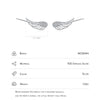 MODIAN Real 925 Sterling Silver Angel Wings Simple Stud Earrings Trendy Earrings For Women Birthday Anniversary Jewelry Gift