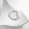 MODIAN Real 925 Sterling Silver Baroque Natural Pearl Ring Trendy Geometric Adjustable Rings For Women Girls Party Fine Jewelry