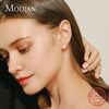 MODIAN Real 925 Sterling Silver Elegant Natural Opal Stud Earrings For Women Trendy Wedding Engagement Fine Jewelry Bijoux