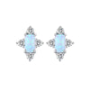 MODIAN Real 925 Sterling Silver Elegant Natural Opal Stud Earrings For Women Trendy Wedding Engagement Fine Jewelry Bijoux