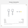 MODIAN Real 925 Sterling Silver Elegant Simple Cross Clip Earrings Swing Party Ear Cuff For Women Statement Fine Jewelry