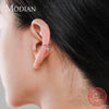 MODIAN Real 925 Sterling Silver Elegant Simple Cross Clip Earrings Swing Party Ear Cuff For Women Statement Fine Jewelry