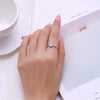 MODIAN Real 925 Sterling Silver Elegant Waterdrop Colorful Opal Finger Rings For Women Valentine Christmas Gift Fine Jewerly