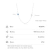 MODIAN Simple Cross Beads Necklace Real 925 Sterling Silver Blue Zirconia Eye Link Chain Necklaces For Women Party Fine Jewelry
