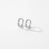 MODIAN Solid 925 Sterling Silver Circle Rhombus Turquoise Hoop Earrings Trendy Platinum Plated Ear Buckle For Women Fine Jewelry