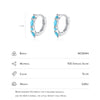 MODIAN Solid 925 Sterling Silver Circle Rhombus Turquoise Hoop Earrings Trendy Platinum Plated Ear Buckle For Women Fine Jewelry