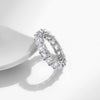 MODIAN Solid 925 Sterling Silver Exquisite Luxury Emerald Cut High Grade Zirconia Ring For Women Wedding Engagement Fine Jewelry