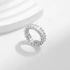 MODIAN Solid 925 Sterling Silver Exquisite Luxury Emerald Cut High Grade Zirconia Ring For Women Wedding Engagement Fine Jewelry