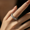 MODIAN Solid 925 Sterling Silver Exquisite Luxury Emerald Cut High Grade Zirconia Ring For Women Wedding Engagement Fine Jewelry