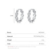 MODIAN Solid 925 Sterling Silver Infinite Love Sparkling CZ Hoop Earrings Original Design For Women Wedding Fine Jewelry Gifts