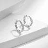 MODIAN Solid 925 Sterling Silver Infinite Love Sparkling CZ Hoop Earrings Original Design For Women Wedding Fine Jewelry Gifts