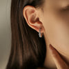 MODIAN Solid 925 Sterling Silver Infinite Love Sparkling CZ Hoop Earrings Original Design For Women Wedding Fine Jewelry Gifts