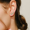 MODIAN Solid 925 Sterling Silver Minimalist Enamel Tree Leaves Stud Earrings Trendy Simple Earrings for Women Fine Jewelry Gift