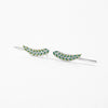 MODIAN Solid 925 Sterling Silver Minimalist Enamel Tree Leaves Stud Earrings Trendy Simple Earrings for Women Fine Jewelry Gift