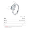 MODIAN Solid 925 Sterling Silver Rectangle & Heart Sparkle Clear CZ Female Ring For Women Wedding Fine Promise Jewelry