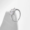 MODIAN Solid 925 Sterling Silver Rectangle & Heart Sparkle Clear CZ Female Ring For Women Wedding Fine Promise Jewelry