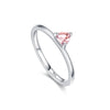MODIAN Trendy 925 Sterling Silver Simple Triangle Morganite Stone Finer Rings Elegant Simple Ring For Women Party Jewelry Anillo