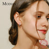 MODIAN Vintage Natural Turquoise Hoop Earrings Solid 925 Sterling Silver Luxury Trendy Earring For Women Wedding Jewelry Brincos