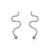 MODIAN Winter Trendy Black Snake Earrings Real 925 Sterling Silver Luxury Animal Punk Earrings For Women Party Fine Jewelry