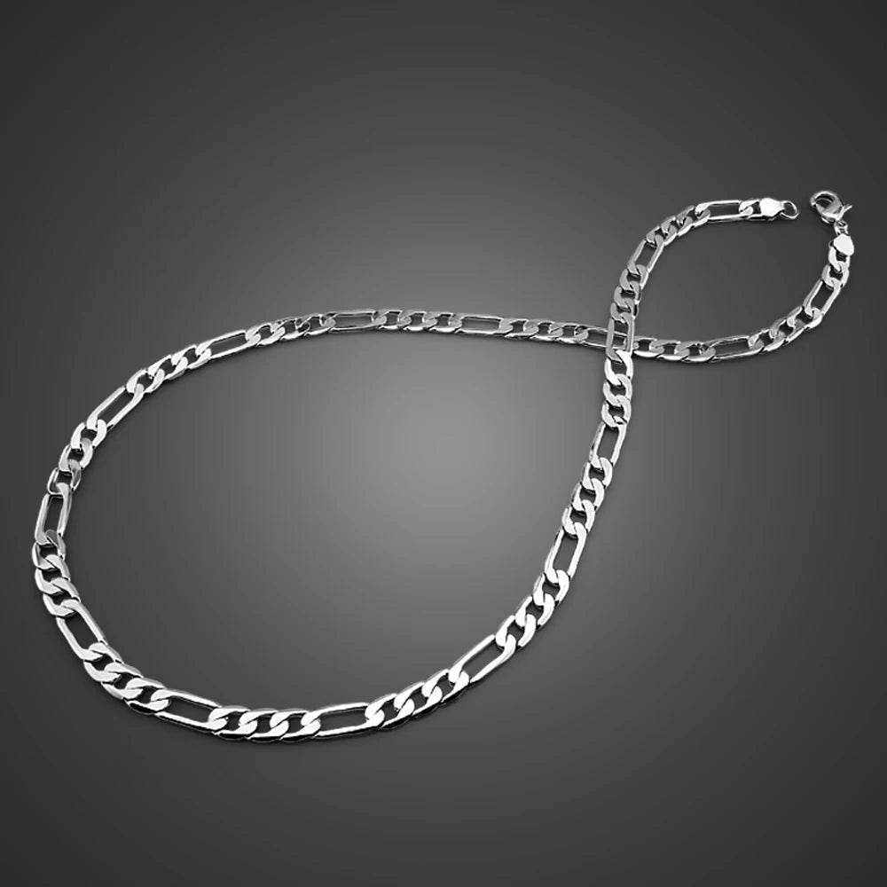 Man  100% 925 Sterling Silver 6mm 56cm Classic pendant Necklace For Men's  Solid  silver   Charm Jewelry Boy