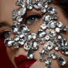Masquerade Mask Half Face Women Luxury Dance Accessories Venice Mysterious Crystal Face Jewelry Performance Prom Decor Halloween
