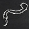 Men's Byzantine Chain Necklaces Punk Stainless Steel Jewelry Wolf Pendant Necklace For Men  Emperor chain Gifts customizable