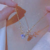 Merry Christmas Exquisite Zircon Elk Necklaces for Women   Crystal Deer Pendant Clavicle Chain Necklace Festival Jewelry