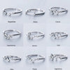 Minimalist Inlaid Cubic Zircon 12 Constellation Rings For Women Zodiac Sign Adjustable Finger Ring Simple Silver Color Jewelry