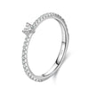 Modian 100% 925 Sterling Silver Classic Simple Hearts Shape High Quality CZ Finger Ring For Women Wedding Fine Jewelry Anillo
