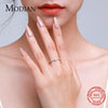 Modian 100% 925 Sterling Silver Classic Simple Hearts Shape High Quality CZ Finger Ring For Women Wedding Fine Jewelry Anillo