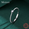 Modian 100% 925 Sterling Silver Classic Simple Hearts Shape High Quality CZ Finger Ring For Women Wedding Fine Jewelry Anillo