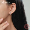 Modian 100% 925 Sterling Silver Lucky Simple Leaves Trendy Female Hoop Earrings Buckle For Women Wedding Statement Fine Jewelry