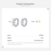 Modian 100% 925 Sterling Silver Lucky Simple Leaves Trendy Female Hoop Earrings Buckle For Women Wedding Statement Fine Jewelry