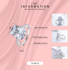 Modian 100% 925 Sterling Silver Rectangle 5A Clear Zircon Luxury Rings Anniversary Engagement Jewelry For Women Rings